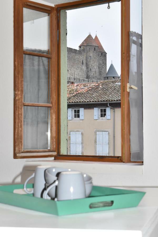 Les Gites De Laure - L'Or Vert, Appartement Avec Vue Sur Le Chateau, Parking Prive, Climatisation, Netflix, A 160 M De La Cite Medievale Carcassonne Buitenkant foto